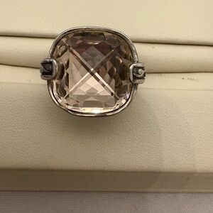 Brighton Silver Ring with Champagne Gem